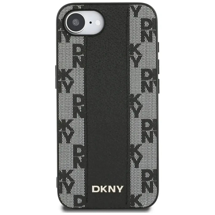 DKNY кожен кариран мономонен калъф MagSafe за iPhone 16e