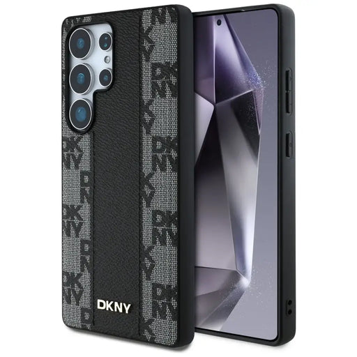 DKNY кожен кариран калъф MagSafe за Samsung Galaxy S25