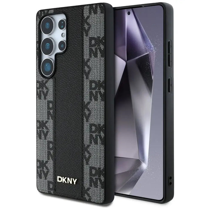 DKNY кожен кариран калъф MagSafe за Samsung Galaxy S25