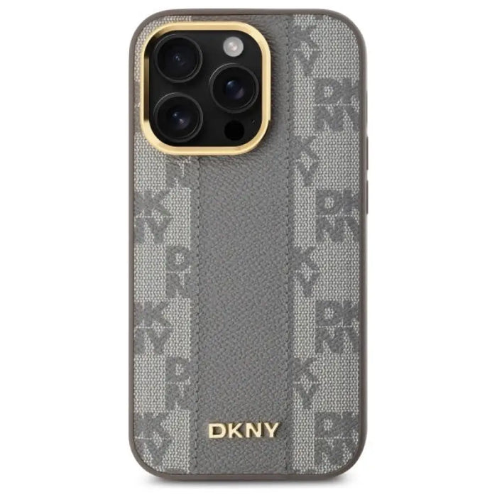 DKNY кожен кариран мономоно калъф MagSafe за iPhone 14 Pro