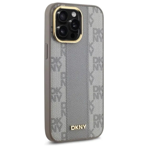 DKNY кожен кариран мономонен калъф MagSafe за iPhone 14 Pro