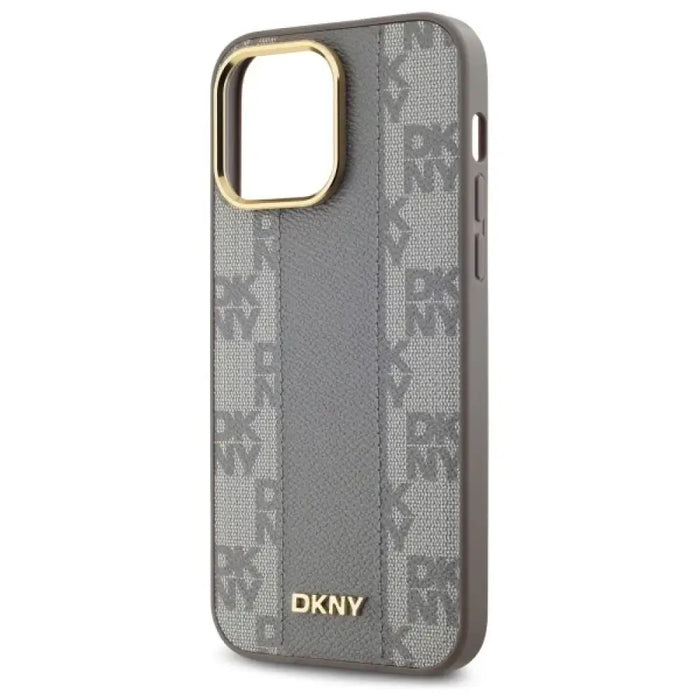 DKNY кожен кариран мономонен калъф MagSafe за iPhone 14 Pro