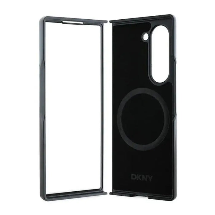 DKNY Magsafe Plain Leather Metal Stack Logo Case за Samsung