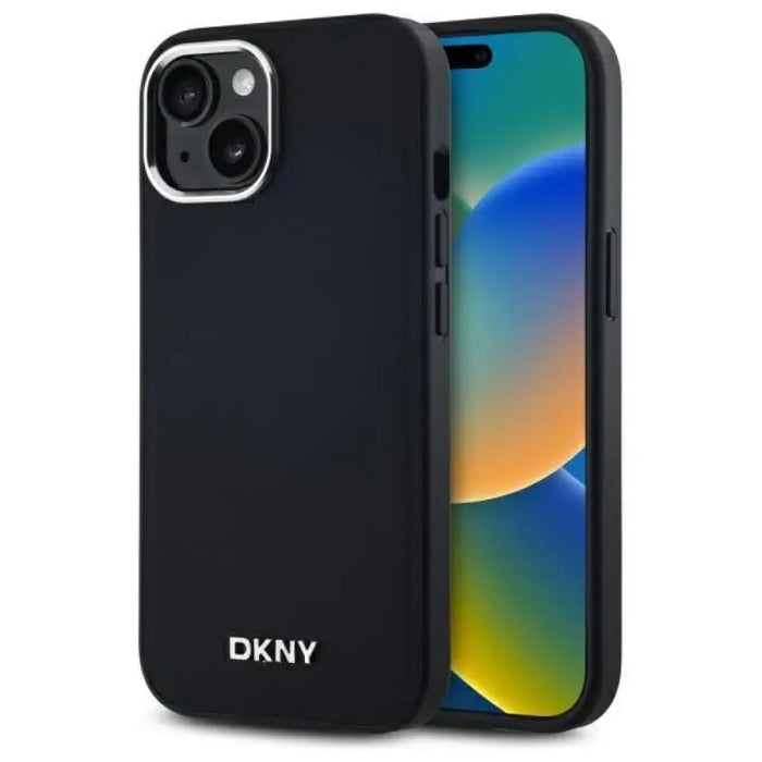 DKNY Plain Logo MagSafe Калъф за iPhone 14 - черен