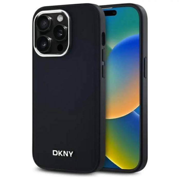 DKNY Plain Logo MagSafe Калъф за iPhone 14 Pro - черен