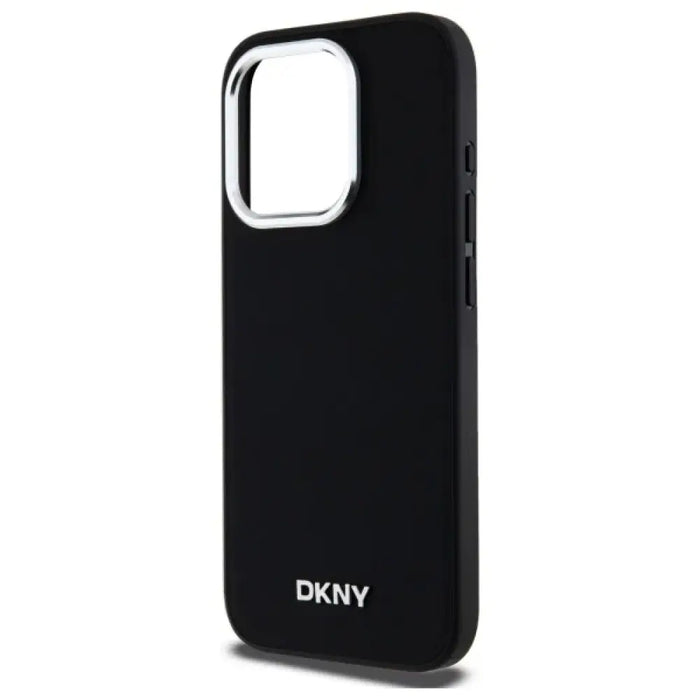 DKNY Plain Logo MagSafe Калъф за iPhone 15 Pro - черен