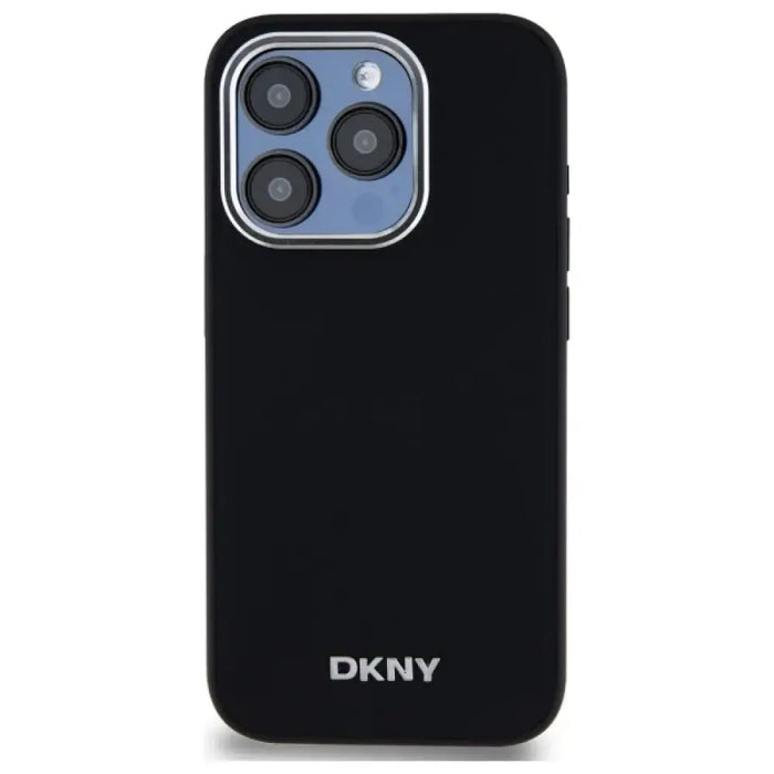 DKNY Plain Logo MagSafe Калъф за iPhone 15 Pro - черен