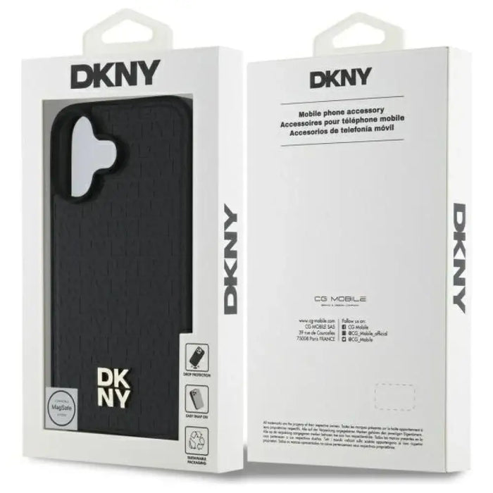 DKNY Repeat Pattern Stack Logo MagSafe Калъф за iPhone 16