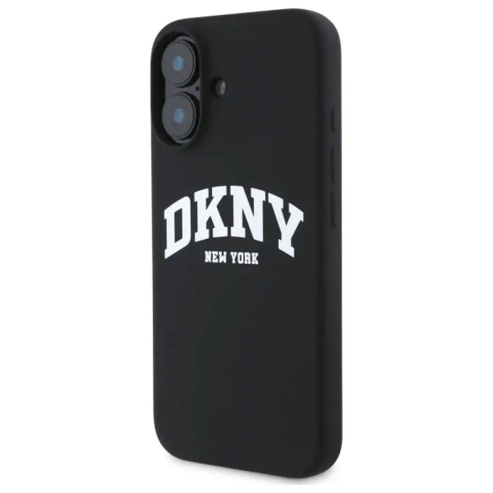 DKNY силиконов бял щампован лого MagSafe калъф за iPhone 16