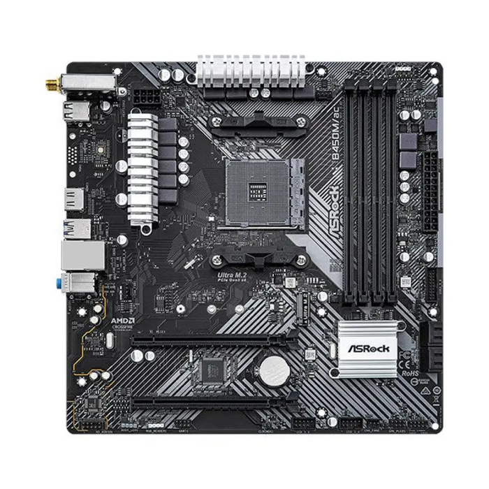 Дънна платка ASRock B450M/AC R2.0 AMD B450 AMD AM4