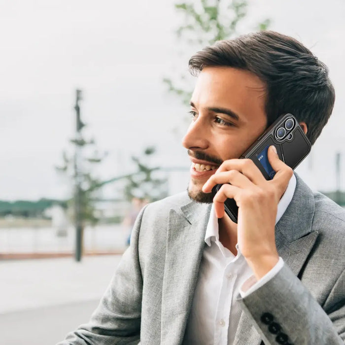 Dux Ducis Rafi II Mag Case с MagSafe за iPhone 16 - черен