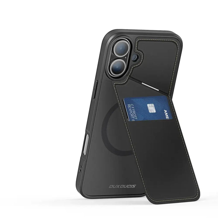 Dux Ducis Rafi II Mag Case с MagSafe за iPhone 16 - черен