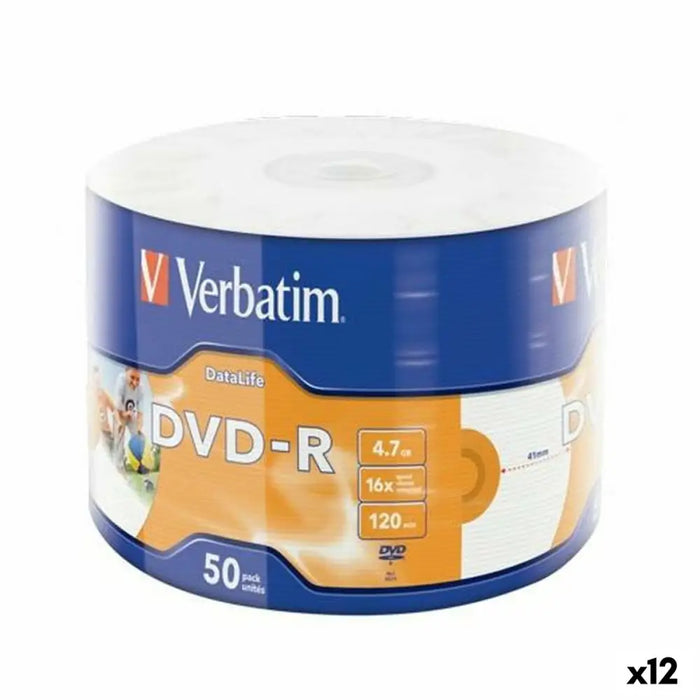 DVD-R Verbatim 4,7 GB 16x (12 броя)