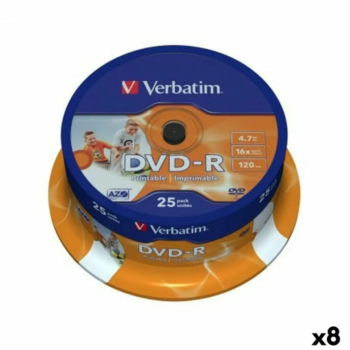 DVD-R Verbatim 4,7 GB 16x (8 броя)