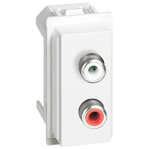 ДВОЕН RCA МОДУЛ 1М LN KW4269R LIVING NOW BITICINO - БЯЛ