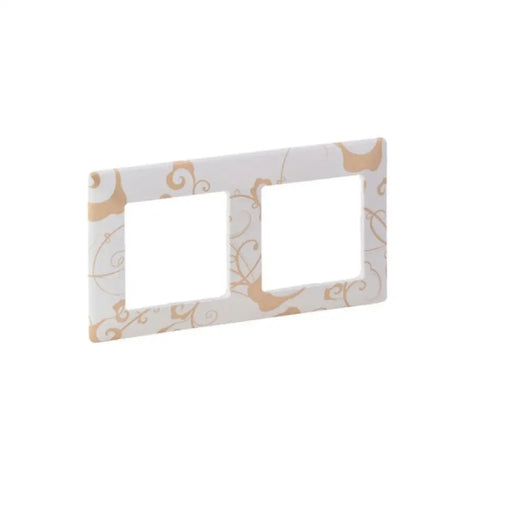 ДВОЙНА РАМКА VALENA LIFE LEGRAND - БЯЛ ФЛОРАЛ
