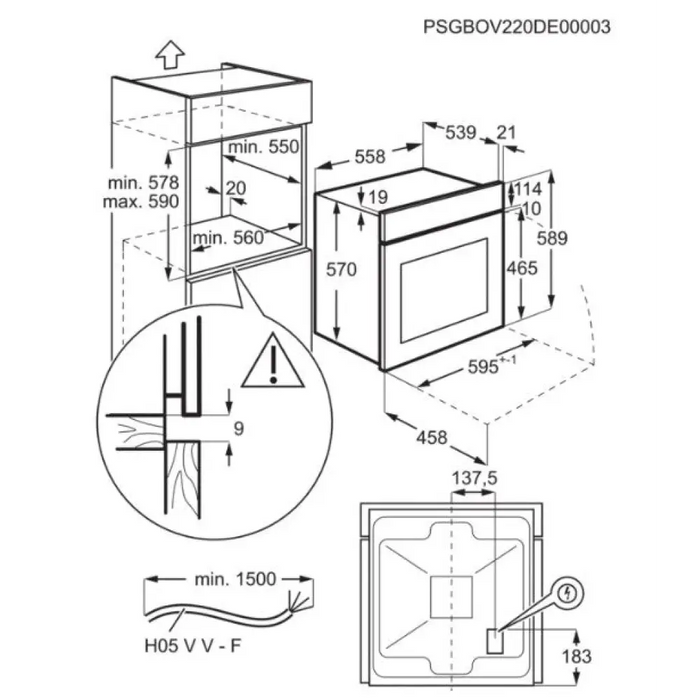 Electrolux EOF3H50BX 65 LA Неръждаема стомана