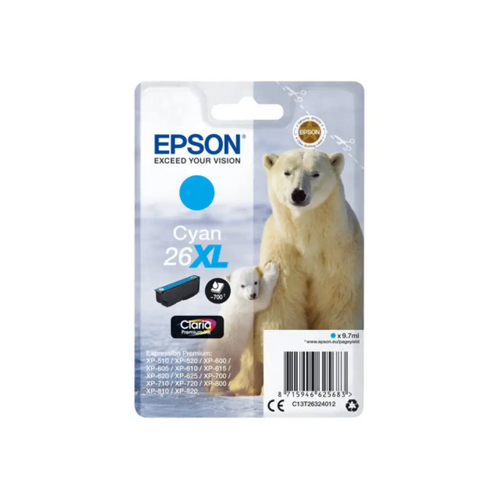 EPSON 1LB 26XL касета с мастило циан с голям капацитет 9,7