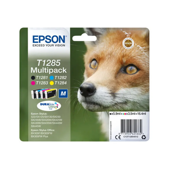 EPSON 2LB T1285 касета с мастило черна и трицветна