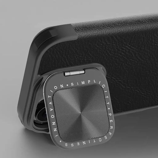 Etui Nillkin Qin Prop кожен iPhone 16 (черен)