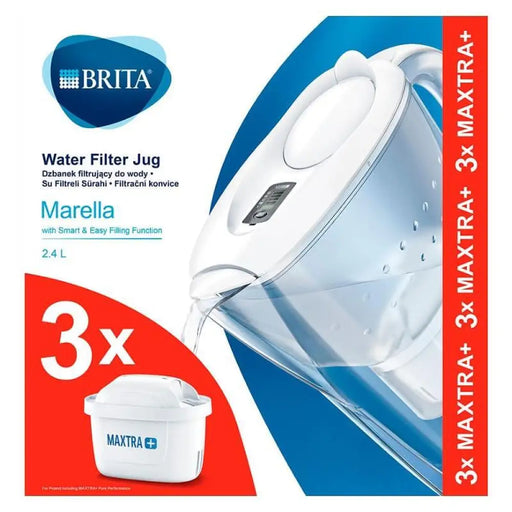 Филтрираща кана Brita MARELLA COOL MEMO 2.4L БЯЛ + 3