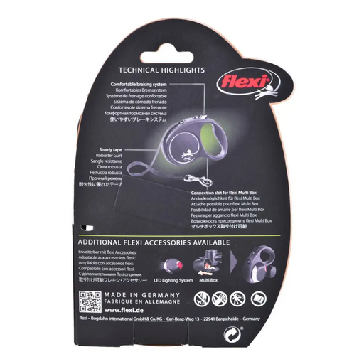 Flexi Black Design S 5 m прибиращ се повод за кучета