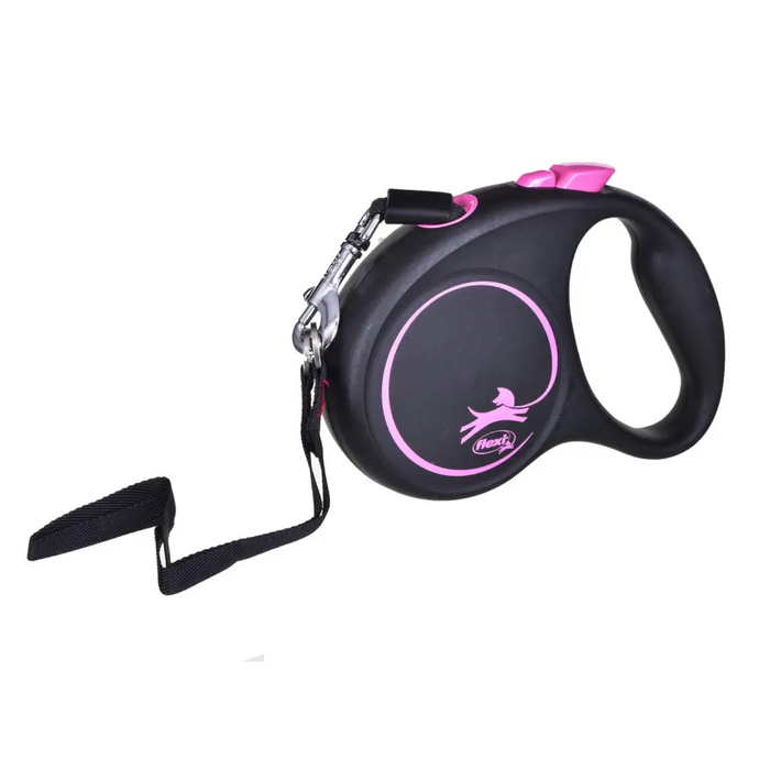 Flexi Black Design S 5 m прибиращ се повод за кучета
