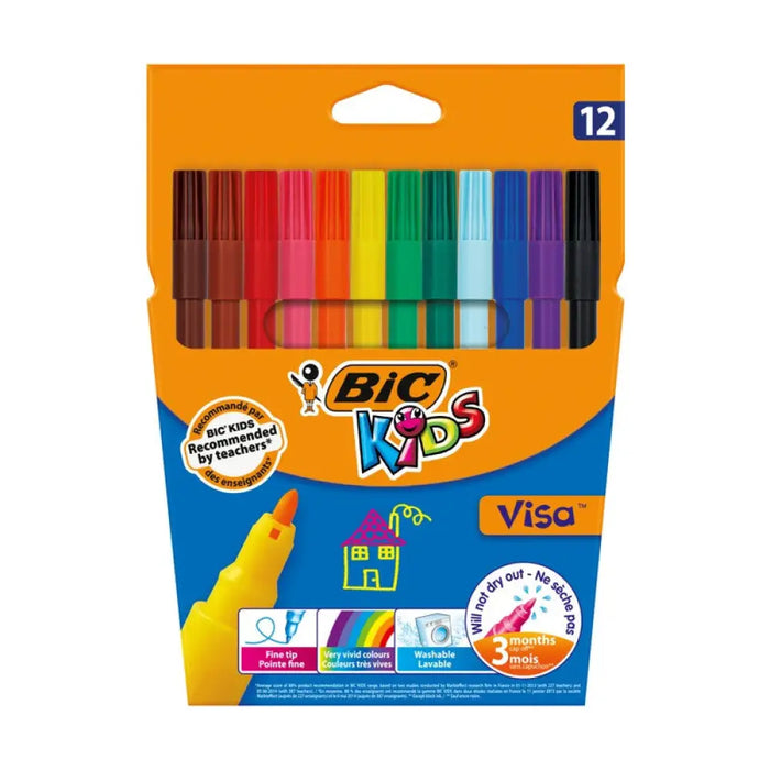 ФЛУМАСТЕРИ VISA 12 бр. BIC