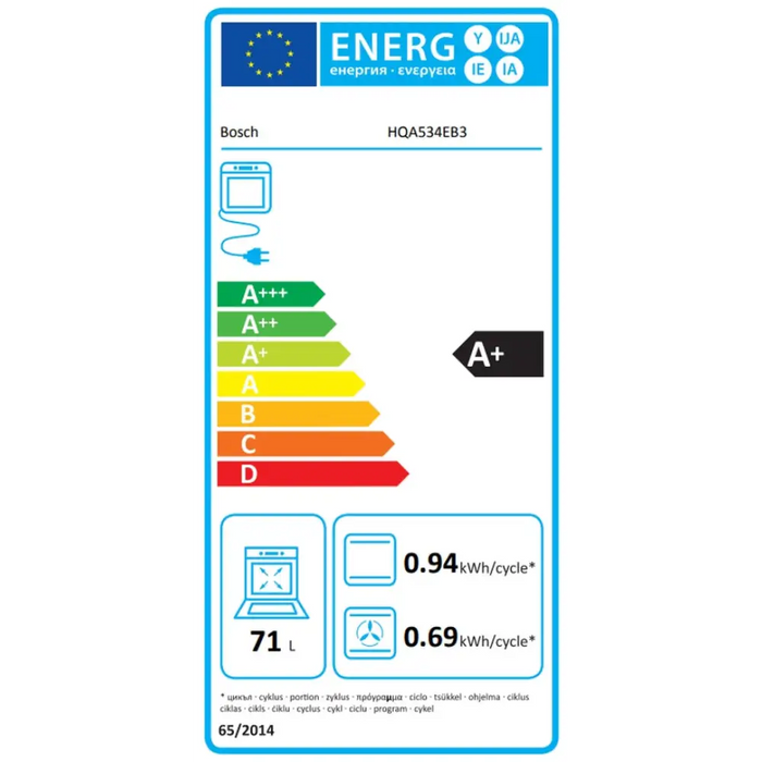 Фурна за вграждане BOSCH HQA534EB3
