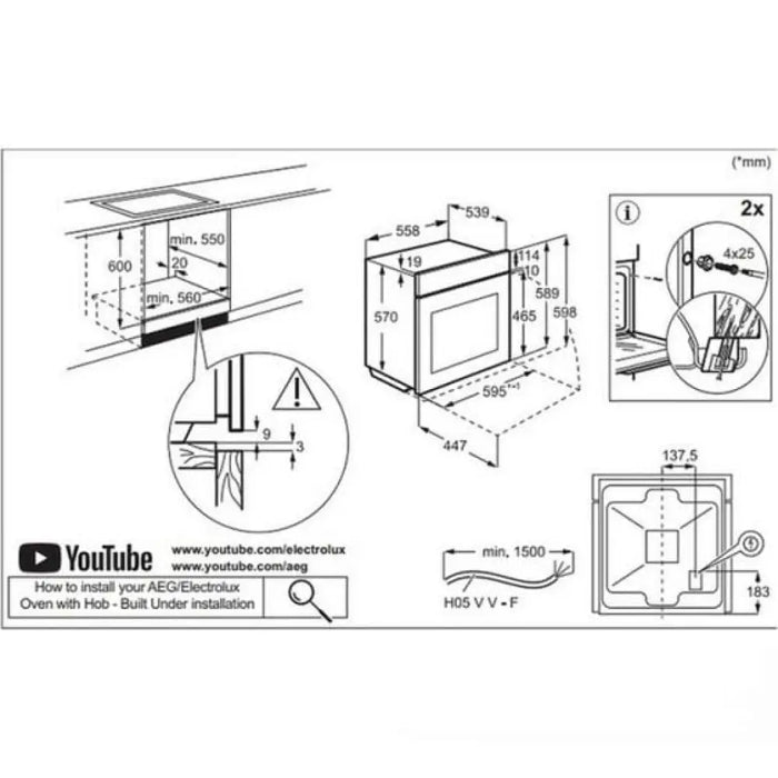Фурна за вграждане ELECTROLUX LOFGF00B