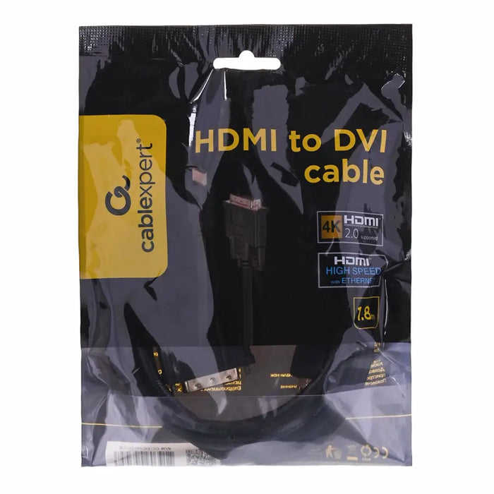 Gembird 1,8 м HDMI/DVI M/M DVI-D черен