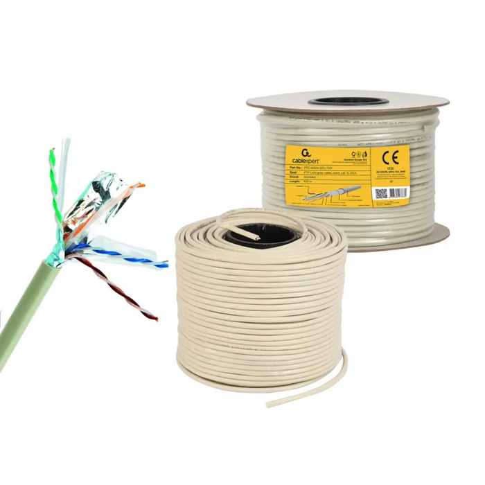Gembird CAT6 FTP 100m мрежов кабел Сив F/UTP (FTP)