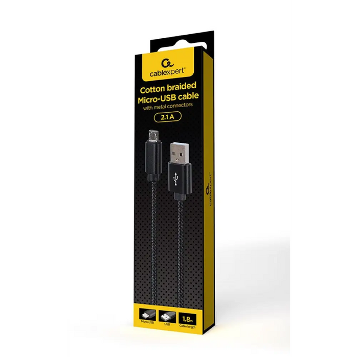 Gembird CCDB-mUSB2B-AMBM-6 Памучен плетен Micro-USB кабел