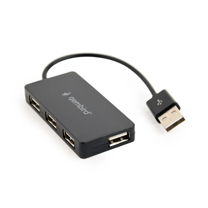 Gembird UHB-U2P4-04 интерфейсен хъб USB 2.0 480 Mbit/s Черен