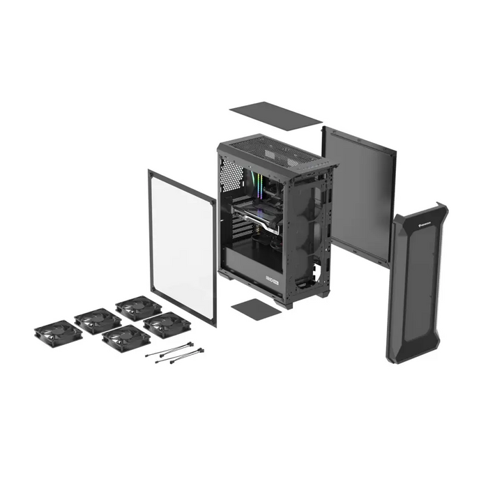 GENESIS Irid 505F Midi Tower Черен