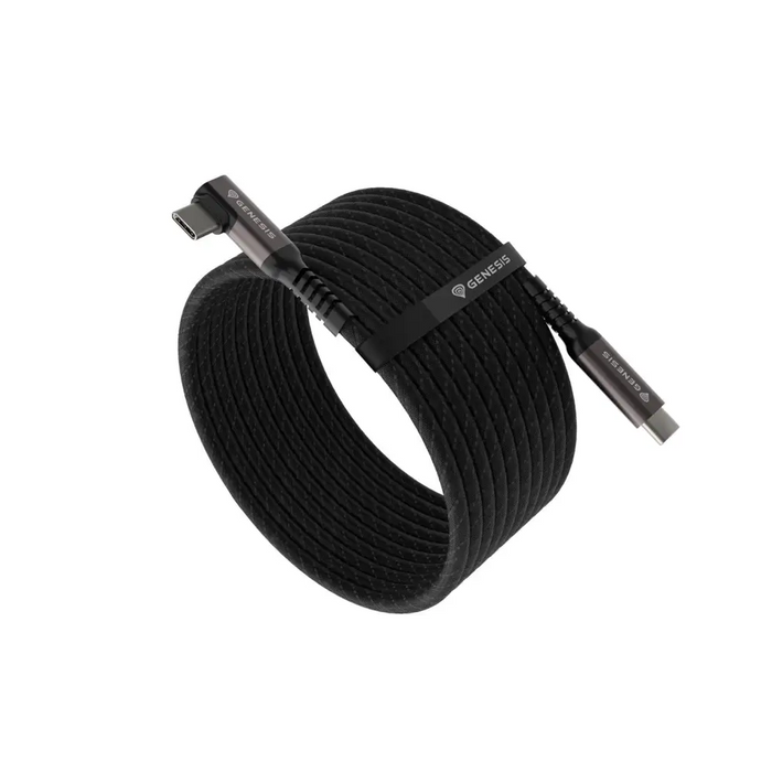Genesis кабел USB-C M/M 3.1 GEN 2 10GB/S PD60W VR 5m черен