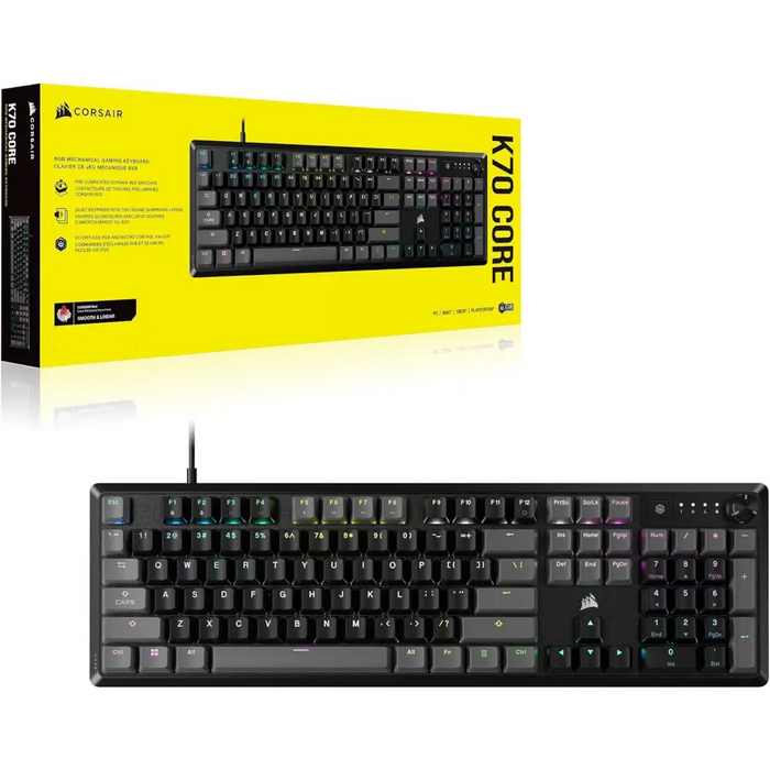 Геймърска механична клавиатура CORSAIR K70 Core RGB Corsair