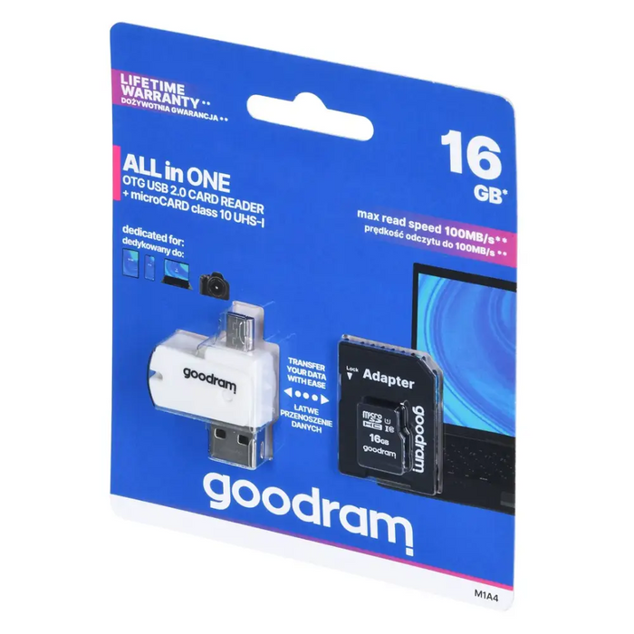 Goodram M1A4-0160R12 карта с памет 16 GB MicroSDHC Class 10