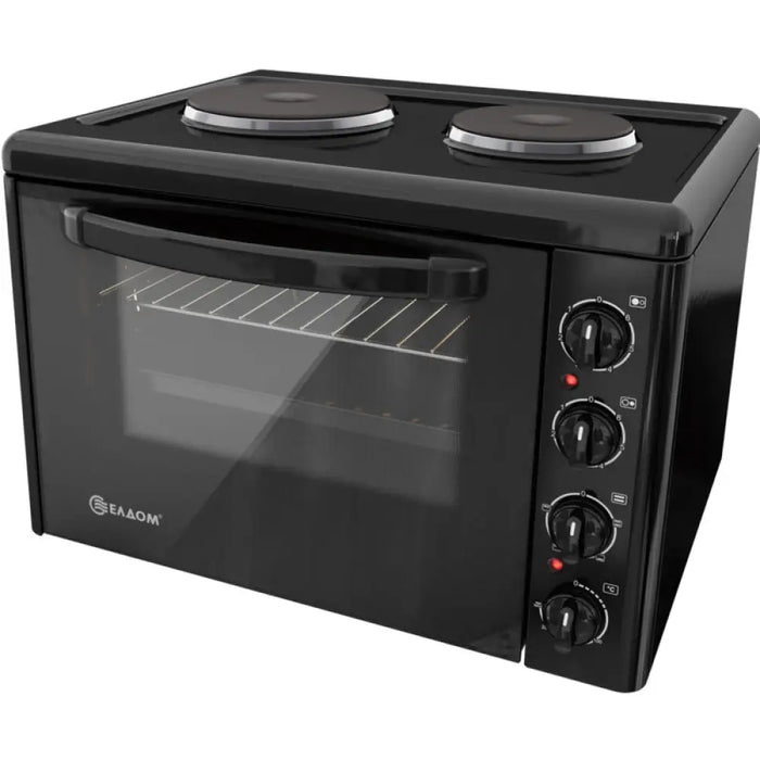 Готварска печка мини Елдом 203VFEN NEW 2 ток Черен