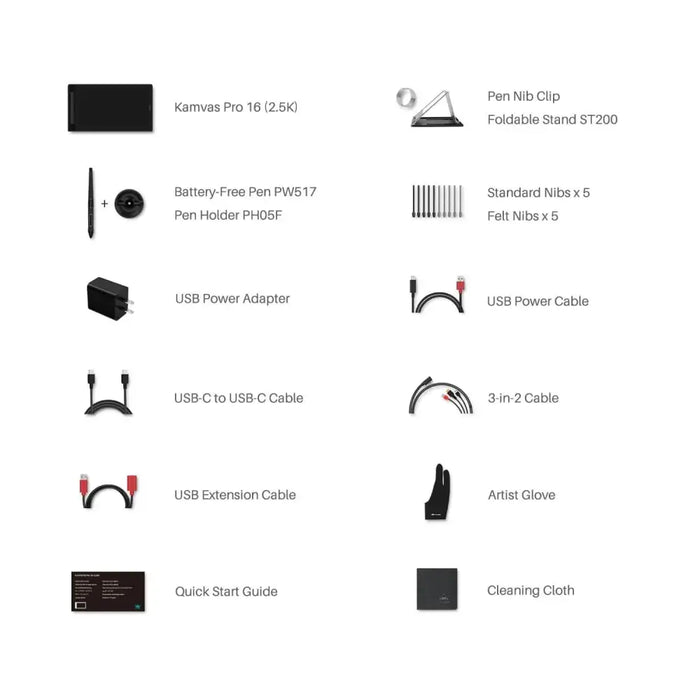Графичен таблет HUION Kamvas Pro 16 (2.5K) USB Черен