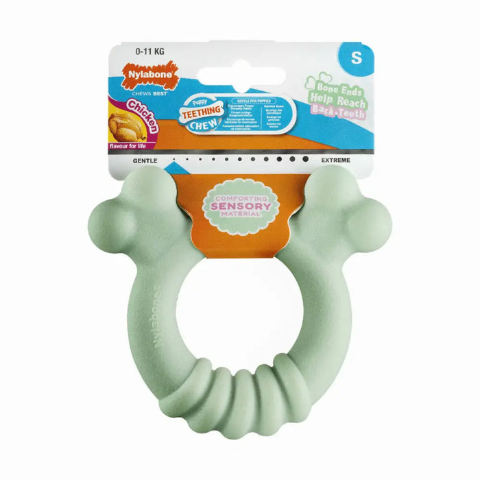 Гризалка за кучета Nylabone SENSORY TACTILE RING Зелен