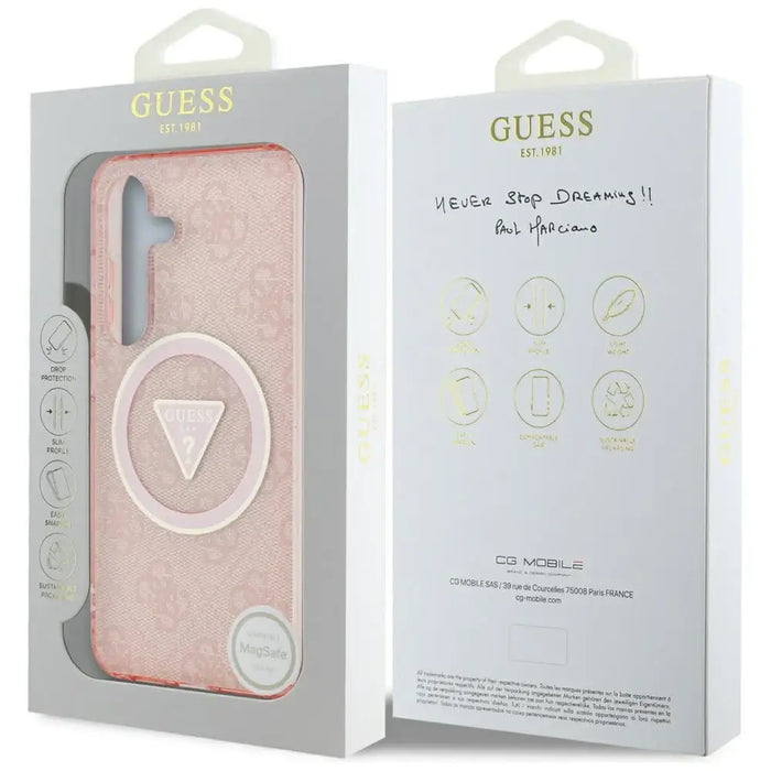 Guess 4G Glitter Triangle Buttons MagSafe Case за Samsung
