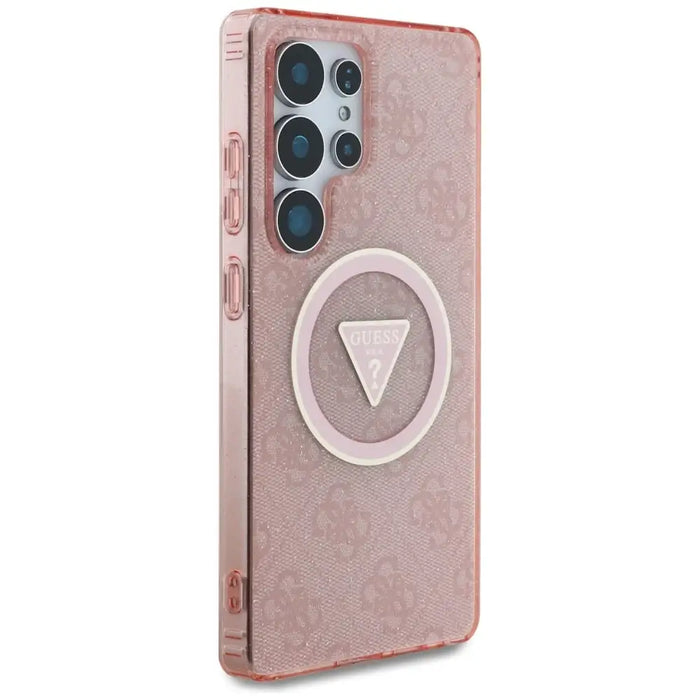 Guess 4G Glitter Triangle Buttons MagSafe Case за Samsung