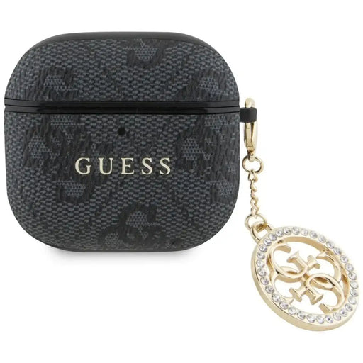 Guess 4G Strass Charm Case за AirPods 4 - черен