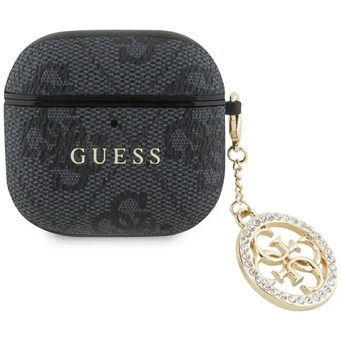 Guess 4G Strass Charm Case за AirPods 4 - черен
