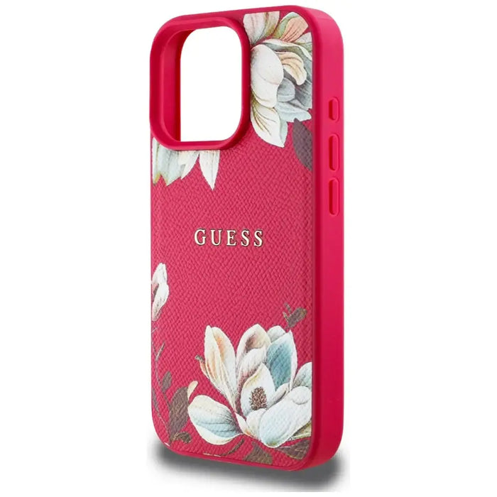 Guess Grained Printed Flower Pattern MagSafe калъф