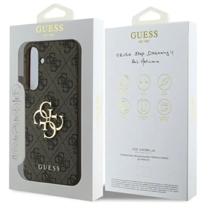 Guess GUHCS24FE4GMGBR S24 FE S721 кафяв/кафяв твърд калъф