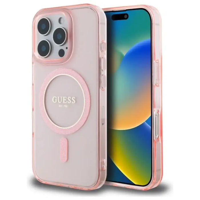 Guess GUHMP16LHFGEREP iPhone 16 Pro 6.3’’ розов/розов твърд