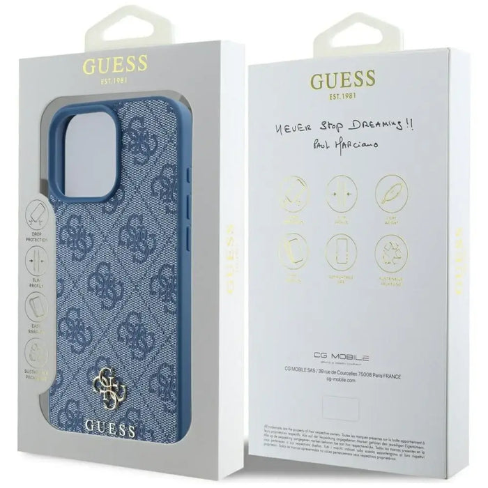 Guess HC PU 4G малък 4G и класически калъф за iPhone 16 Pro