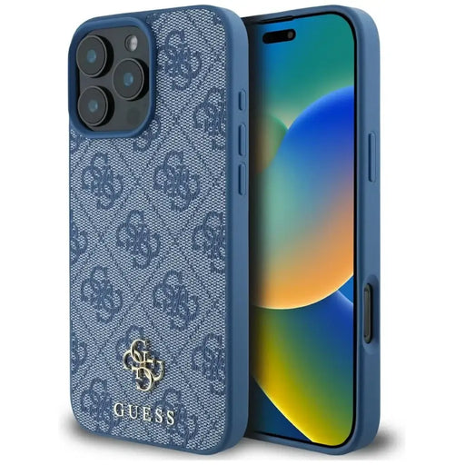 Guess HC PU 4G малък 4G и класически калъф за iPhone 16 Pro